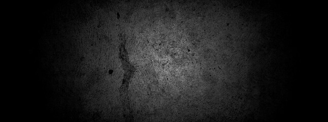 Old wall texture cement dark black gray panorama background abstract grey color design are light...