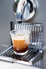 espresso on coffee maker