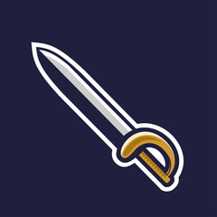 Simple illustration of rapier sword vector illustration