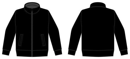 Casual jersey shirt (sports training wear ) vector illustration / black © barks