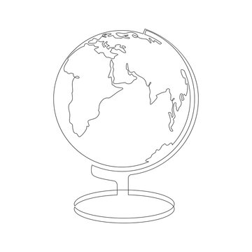 Globe desktop world map.