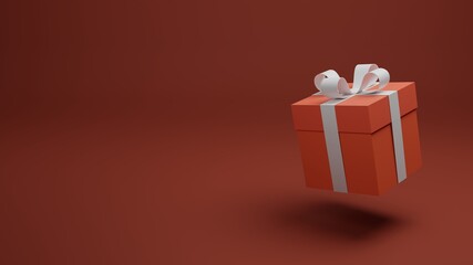 giftbox 3d rendering. giftbox 3d illustration