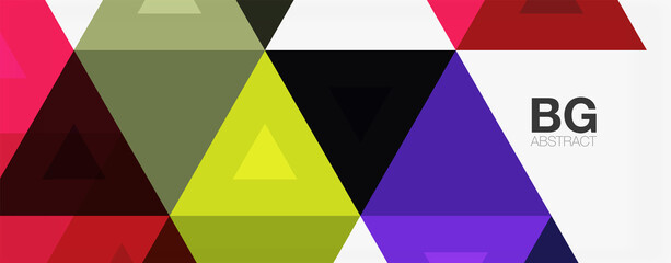 Mosaic triangle pattern abstract background for cover, banner, flyer and poster and other template