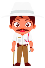 Indian, Man, Traffic Police, Constable, Indian Police Service, Government Employees & Characters