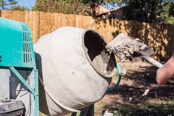 construction worker prepare concrete close-up