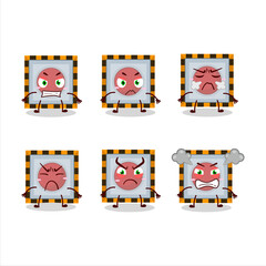 Among us emergency button cartoon character with various angry expressions