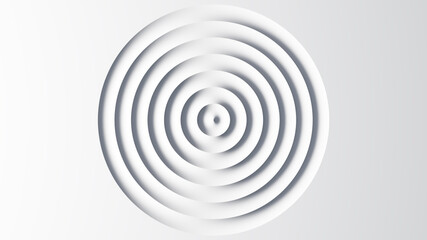 Fototapeta na wymiar Abstract template of white circular waves