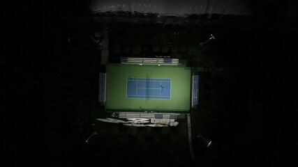 Aerial tennis court