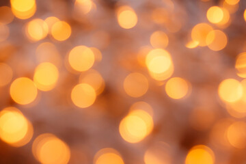 Fototapeta premium Soft golden bokeh background. Gentle tone. Defocus effect.