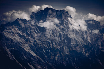 Fototapeta na wymiar Pelmo Mount North wall at Pelmo mountain range , Dolomites UNESCO