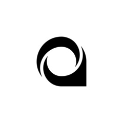 abstract logo design rolling a icon logo vector