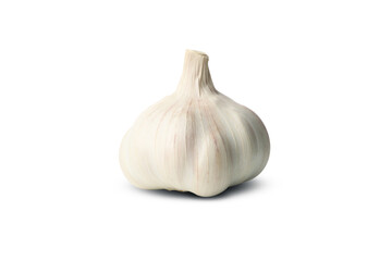 Raw fresh garlic isolated on white background
