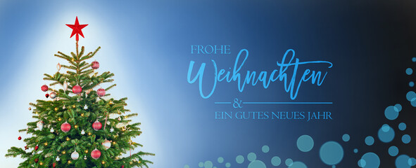 German Text Frohe Weihnachten Und Ein Gutes Neues Jahr Means Merry Christmas And A Happy New Year....
