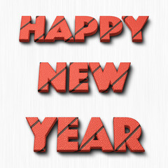 Happy new year 3D con sfondo chiaro