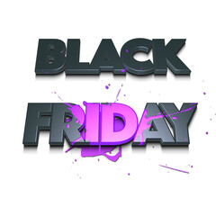 Black Friday 3D sfondo bianco