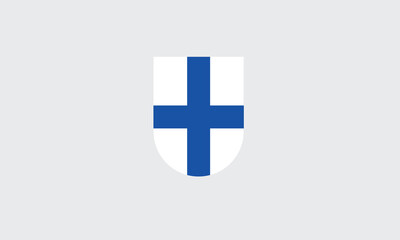 Finland flag shield vector illustration