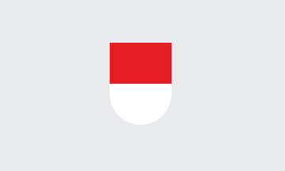 Indonesia flag shield vector illustration
