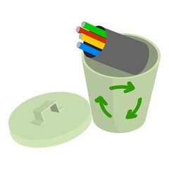 Recycling concept icon. Isometric illustration of recycling concept vector icon for web
