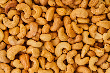 texture close-up of cashew nuts