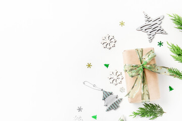 Beautiful New Year composition on white background
