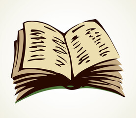 Open book. Vector doodle symbol