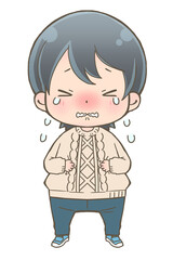 泣いている男の子