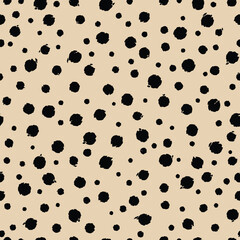 Cheetah skin seamless pattern design. Cheetah dots vector illustration background. Wildlife fur skin design illustration for print, web, home decor, fashion, surface, graphic design