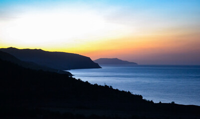 Dawn on the coast of Crimea
