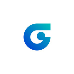 letter g logo with a human figure in the middle
