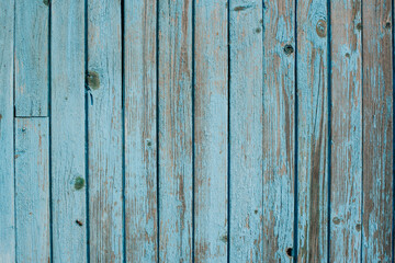 Fototapeta na wymiar old wooden blue wall 