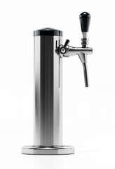 Beer tap isolated on white background. 3D illustration