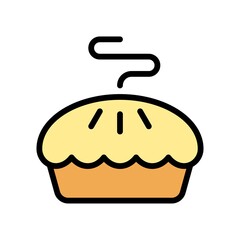 bakery shop icons related baked cup cake with cup vectors with editable stroke,