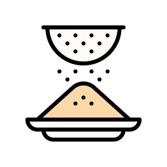 bakery shop icons related wheat with plate vectors with editable stroke,