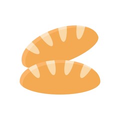 bakery shop icons related baked cake or bread with slices vectors in flat style,