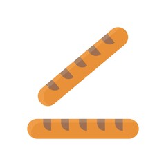 bakery shop icons related baked cake or baguette vectors in flat style,