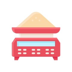 bakery shop icons related whight scale with wheat vectors in flat style,