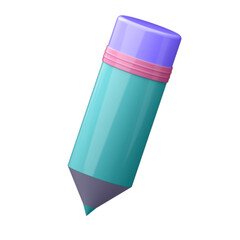 Pencil in cartoon style not white background. Well suited for a landing page, mobile app, or website.