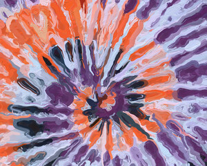 beautiful illustration abstract background tie-dye style background with grunge texture 