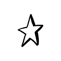 Halloween doodle star element. Isolated vector illustration for october holiday design