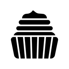 bakery shop icons related cup ice cream with strips vectors in solid design,