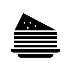 bakery shop icons related bakery cake in layers with plate vectors in solid design,
