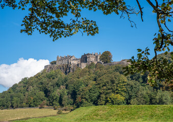 Fototapeta na wymiar Stirling Castle framed by trees