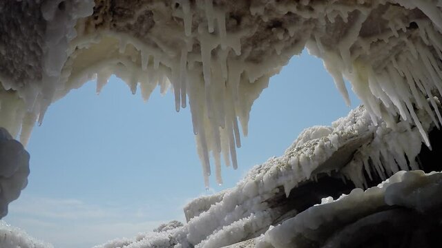 Salt rocks in the Dead Sea
