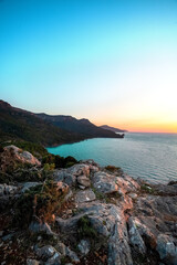 Fototapeta na wymiar Mallorca, Island scenery, Balearic Islands, view to coastline and sea, bay