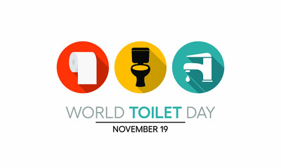 Vector illustration on the theme of World Toilet day observed each year on November 19th across the globe.