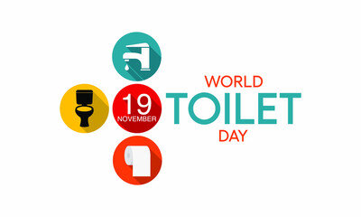 Vector illustration on the theme of World Toilet day observed each year on November 19th across the globe.