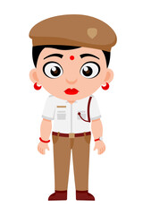 Indian, Lady, Traffic, Police, Constable & Government Employees