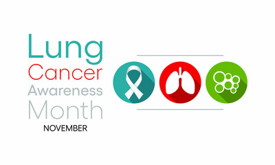 Vector illustration on the theme of Lung Cancer awareness month observed each year during November.