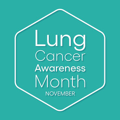 Vector illustration on the theme of Lung Cancer awareness month observed each year during November.