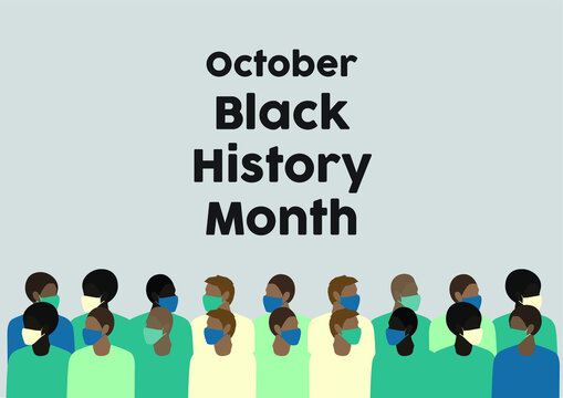 October Black history month vector illustration